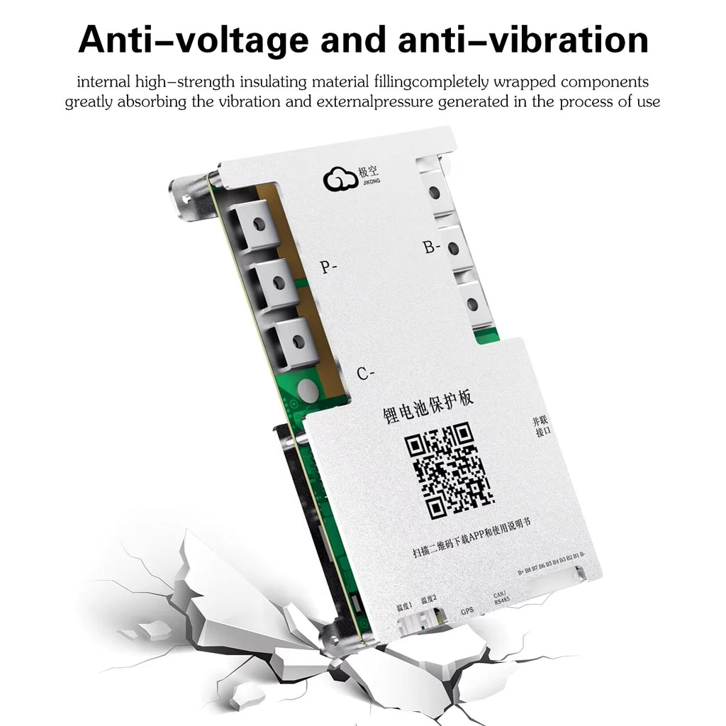 Jikong JK-BD6A20S10P BMS 100A 8-20S 48V-72V Active Balance LiFePO4 LTO Ternary Lithium Battery Storage ISO9001 FCC CE
