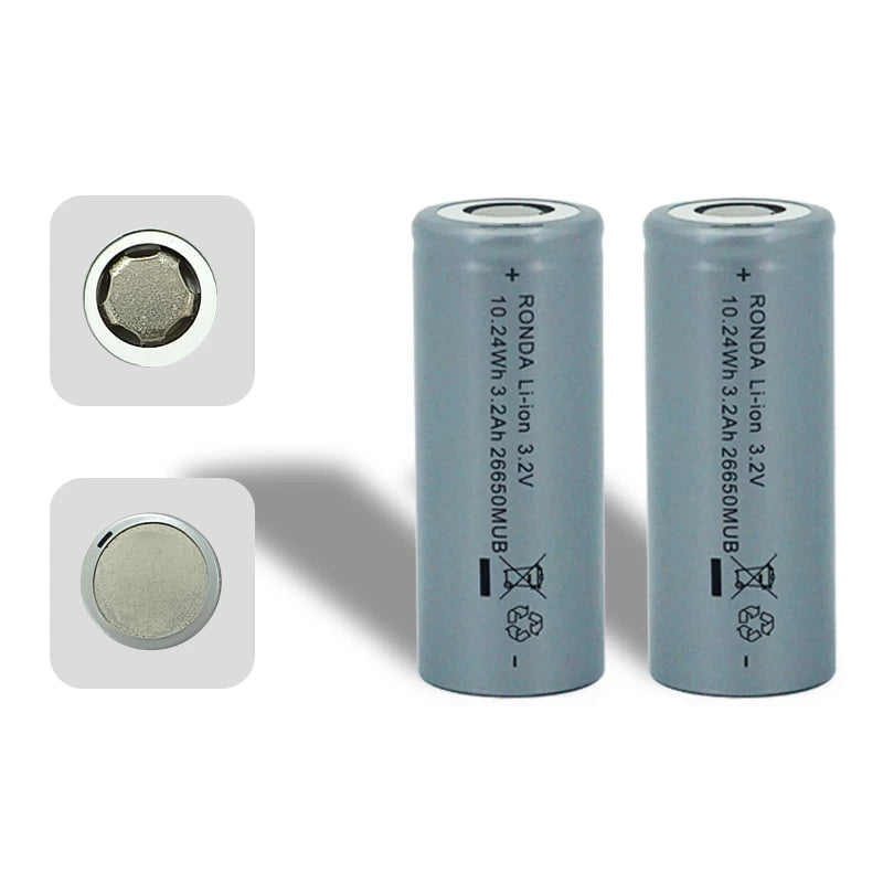 A+ Flat Top Cylindrical Batteries Cylinder Lifepo4 Li-ion Battery for Energy Storage Rechargeable Solar Portable Li Ion Battery