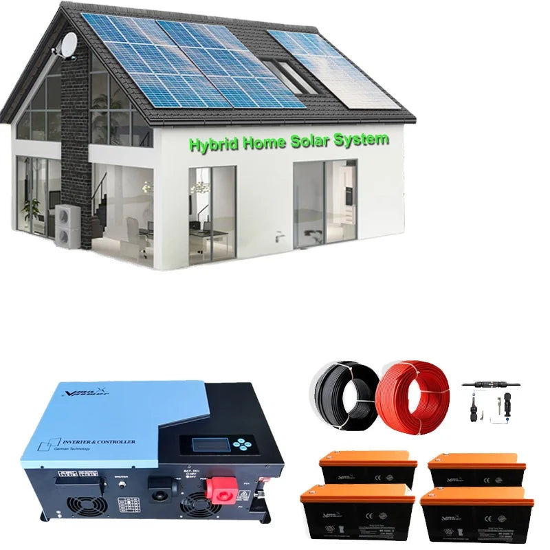 Vmaxpower 8kw Off Grid Photovoltaic Panel Home Solar Power Kit 8000 Watts Solar Energy System Solar ESS