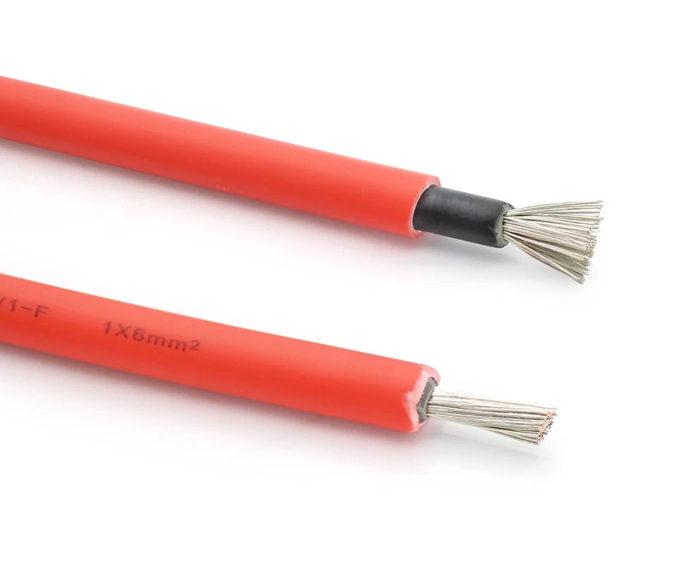 BOGUANG 10m Solar PV Cable 4mm2 6mm2 Red Black 10AWG 12AWG Solar Panel Module Home Station DIY System Kit