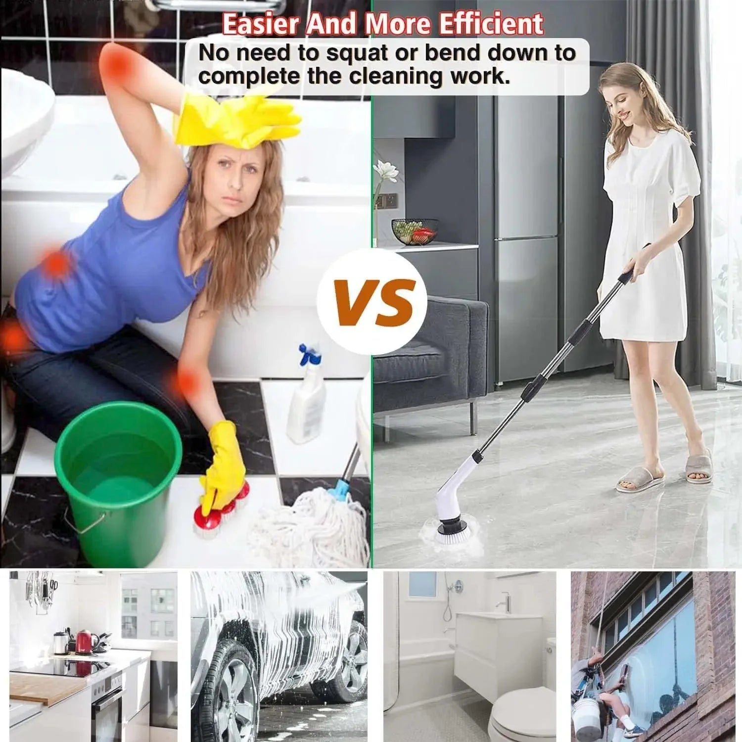 Household Cordless Spin Scrubber Kitchen Gadgets Hair Brushes Bathroom Broom Toilet Mops Electric Multipurpose Cleaning Brush PRIME RJ SOLAR PH