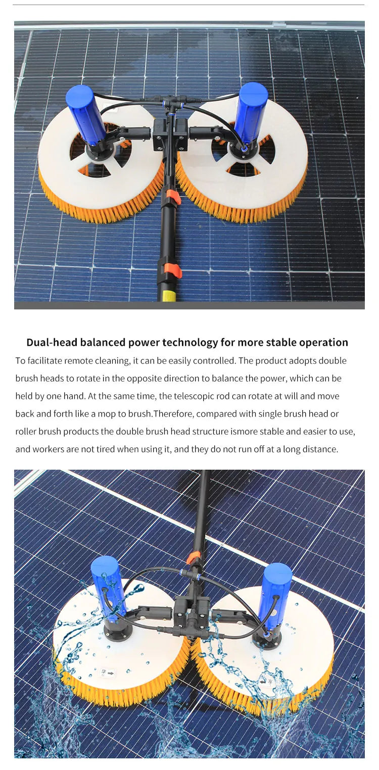 Solar Panel Cleaner Brushes and ,,Window Glass Cleaning Brush Kit ,s,photovoltaic Cleaning Machine Equipment Tool System
