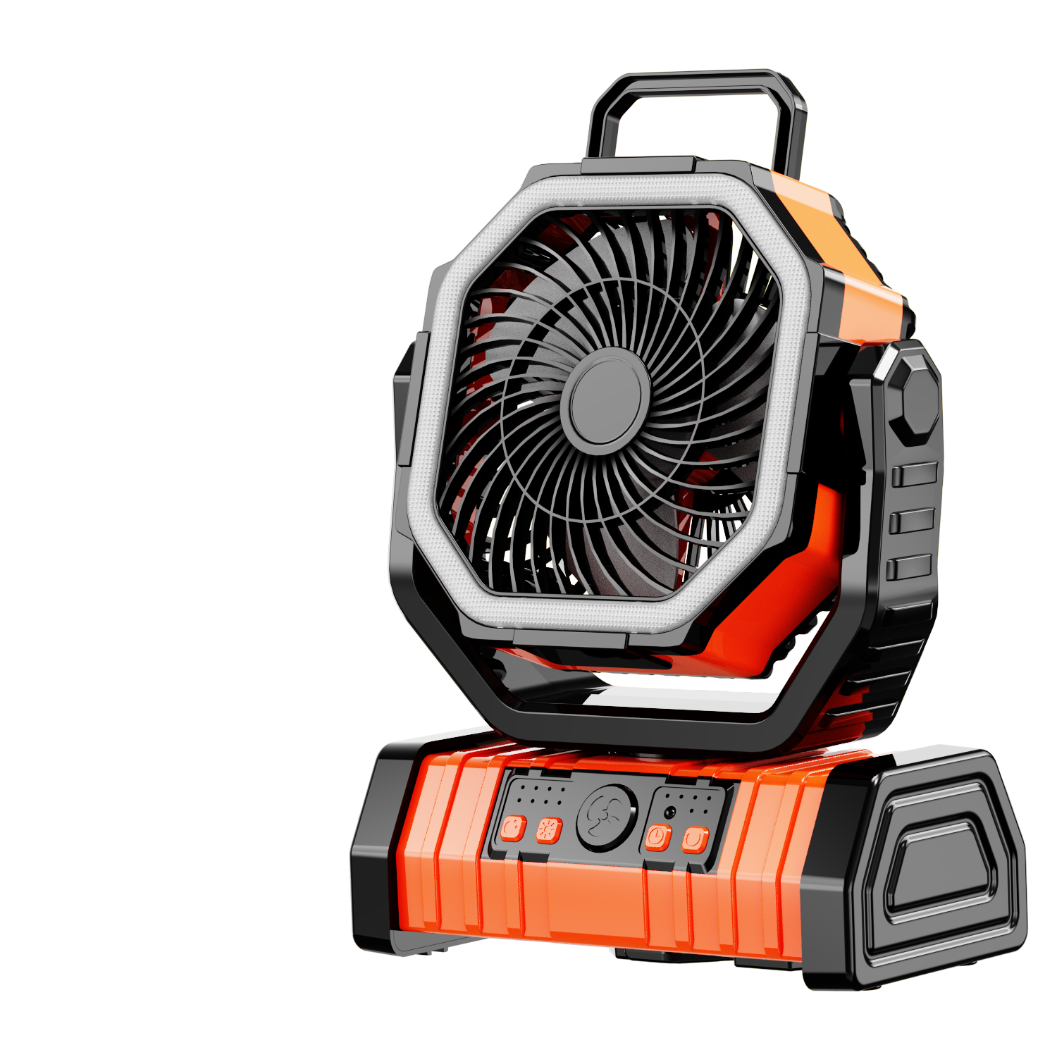 20000mAh Solar-powered Portable Rechargeable Outdoor Camping Fan with Lights