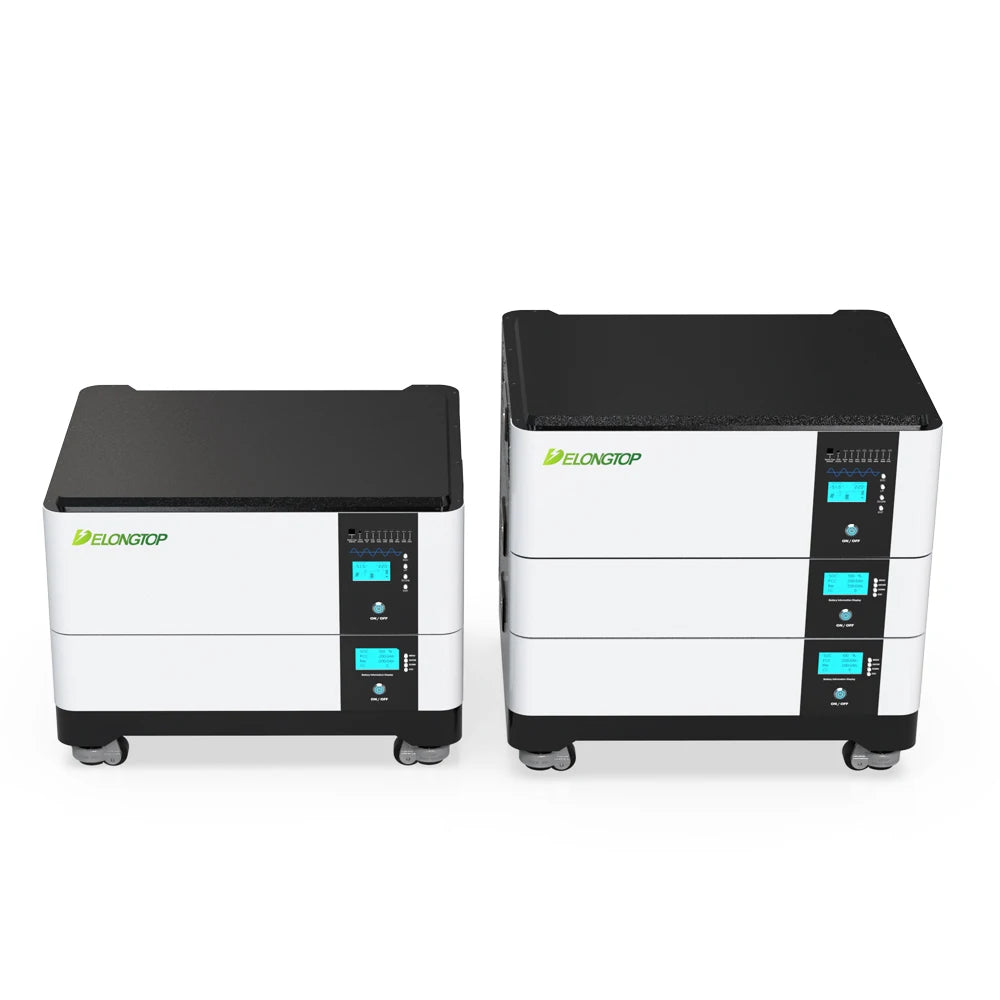 Delongtop All-in-One 12Kw Inverter Stackable 48V 51.2V 200Ah Lithium Battery for Solar Energy System Energy Storage 10Kwh LifePO4 Battery