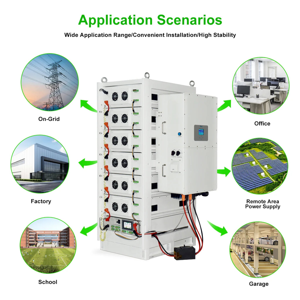 Solar Battery Home Factory System 614V 60KWH 96KWH 172KWH 192KWH High Voltage Rechargeable LiFePO4 Battery Cabinet CATL BYD Cell PRIME RJ SOLAR PH