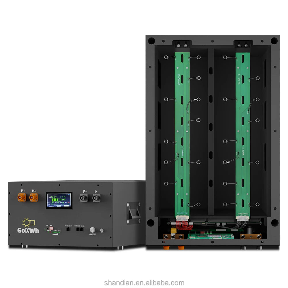 GoKWh 48V 340Ah 320Ah Lifepo4 100Ah Solar 200ah 300ah 15kw 20kw 50kwh Home Battery Energy Storage System 200Ah 280Ah DIY Box Kit