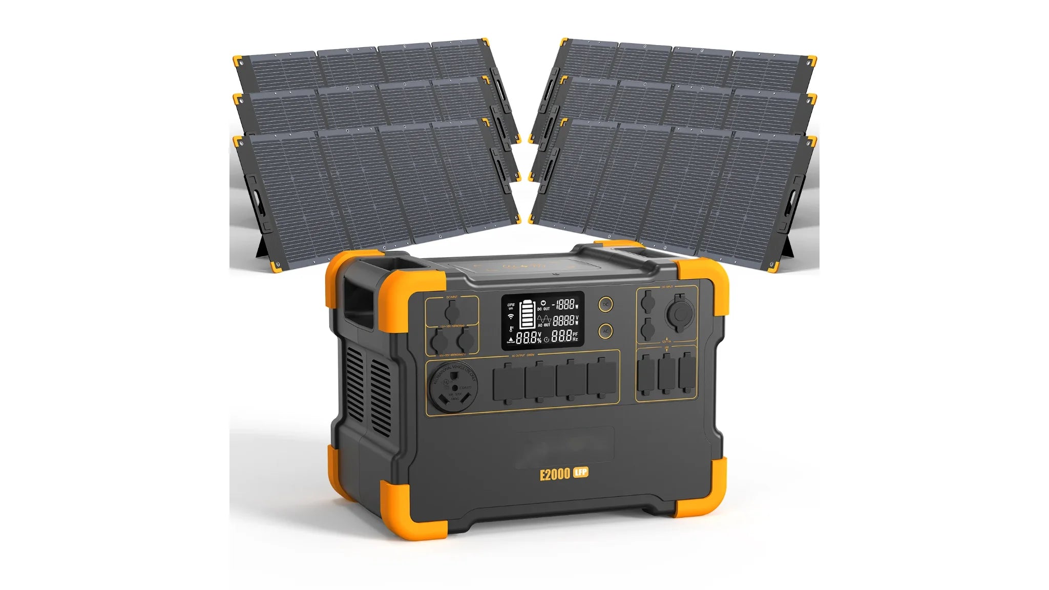 2000W  1920WH Power Station Solar Energy Facts Solar Inverter with Inbuilt Lithium Battery Renewable Energy Management PRIME RJ SOLAR PH