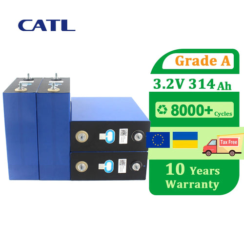 4-16 PCS CATL 3.2V 314Ah Grade A Lifepo4 Lithium Battery Cell 8000 Cycle Lithium Battery Cell Prismatic For Boats Car EU Stock PRIME RJ SOLAR PH