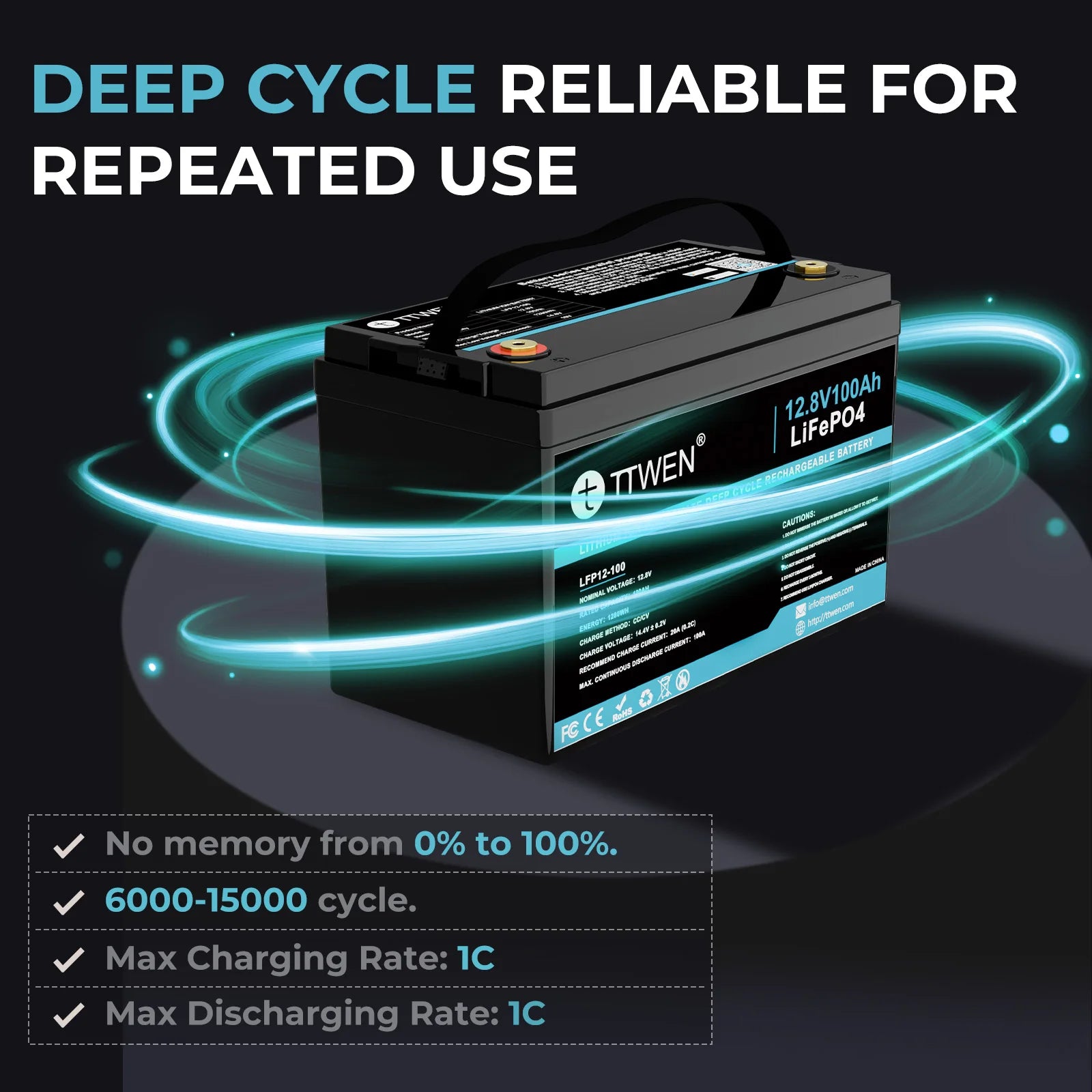 EU STOCK FREE TAX LiFePO4 Bluetooth 12V 100Ah 200Ah Battery Pack 12V Lithium Portable Power Station for Outdoor Boat