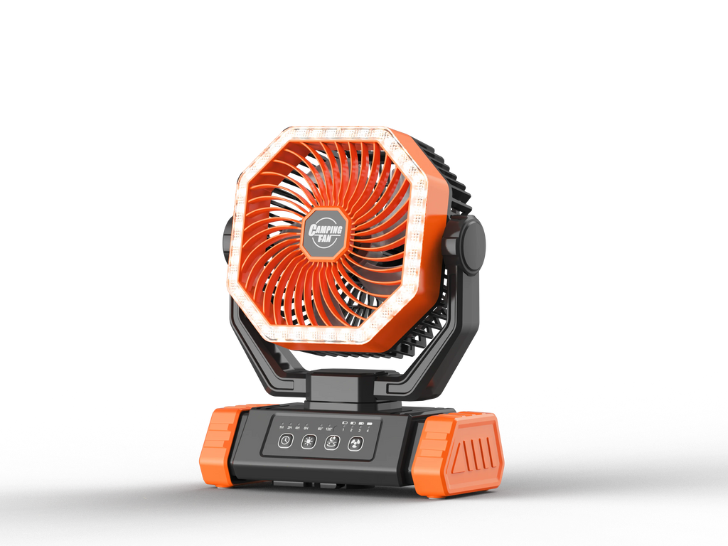 OEM F6 20000mAh Solar Portable Rechargeable Outdoor Camping Fan with Lights 1-Year Warranty