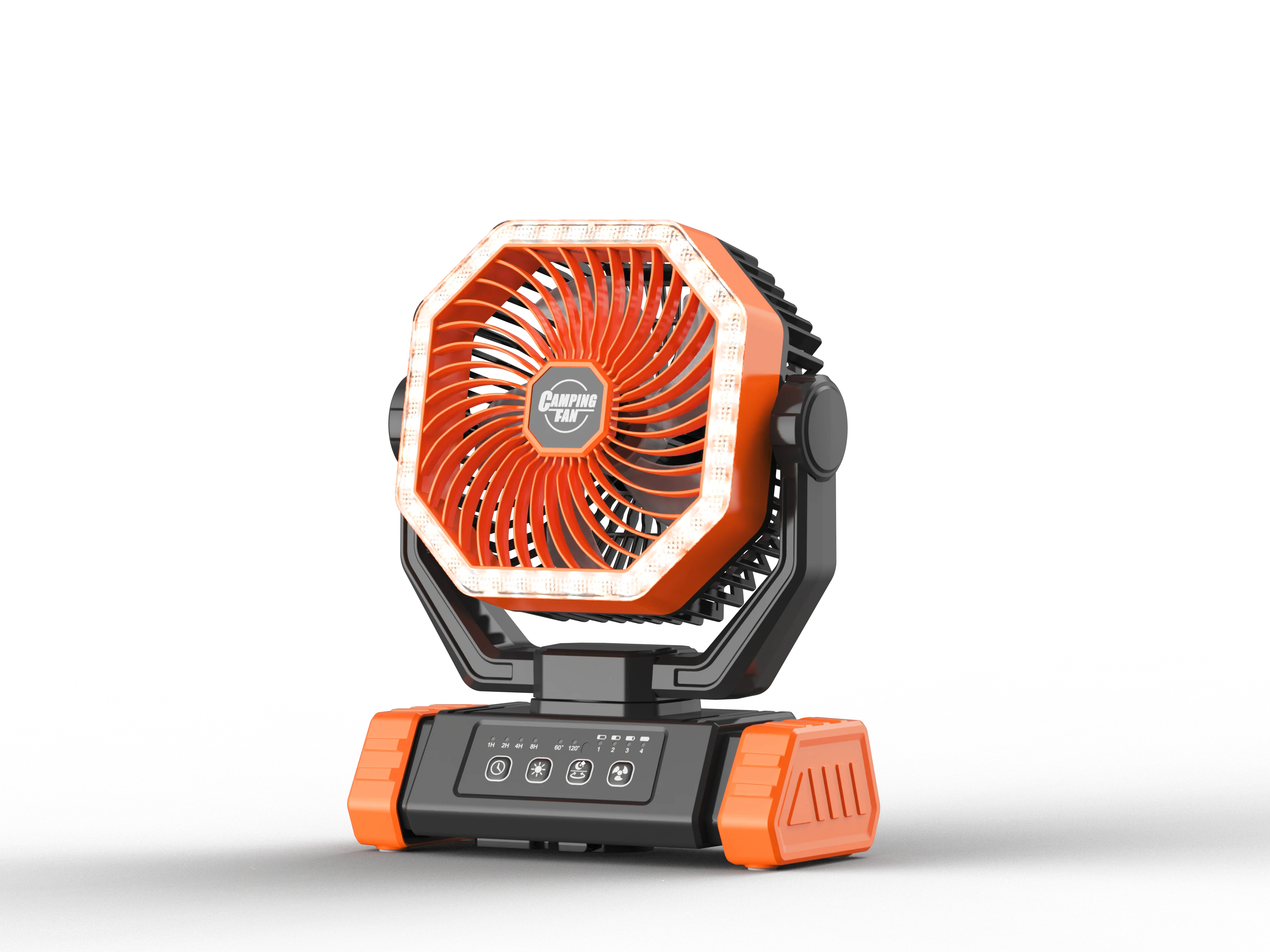 OEM F6 20000mAh Solar Portable Rechargeable Outdoor Camping Fan with Lights 1-Year Warranty