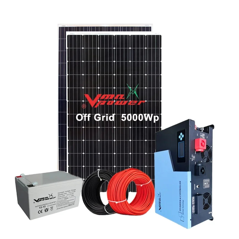 Vmaxpower 8kw Off Grid Photovoltaic Panel Home Solar Power Kit 8000 Watts Solar Energy System Solar ESS
