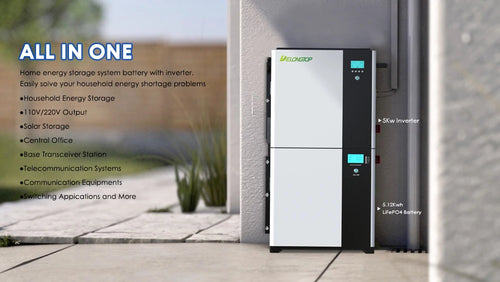 5KW Inverter with Lithium Ion 5KWH LiFePO4 Battery Stackable 10KWH 15KWH Hybrid Solar Home Energy Storage System