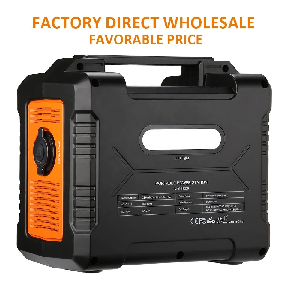 US Spot Power Station Solar Energy System 300W 600W 1200W Outdoor Solar Power Generator Portable Power Station Solar Generator