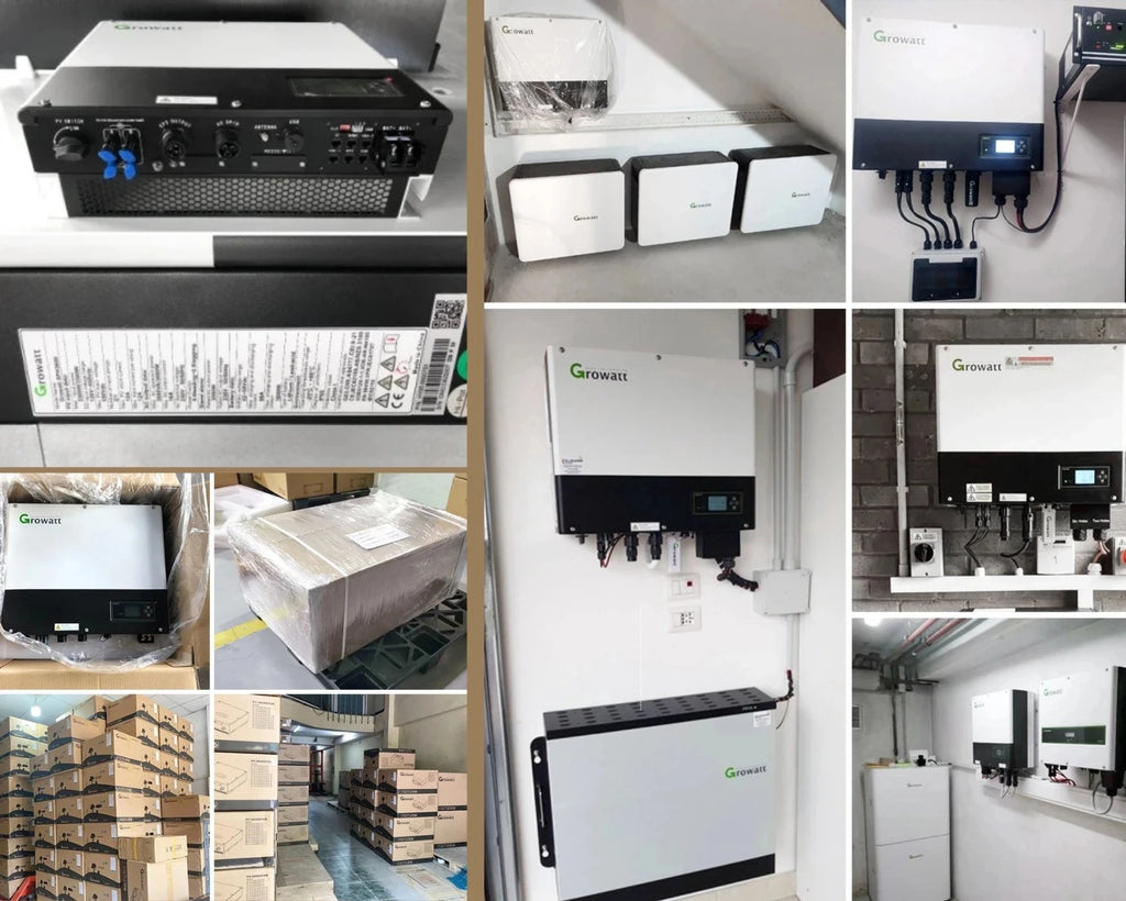 Growatt Hybrid Solar Inverter 3kw 5kw 6kw 8kw 10kw Smart Phase All in One Solar Inverter for Home Solar Panel System