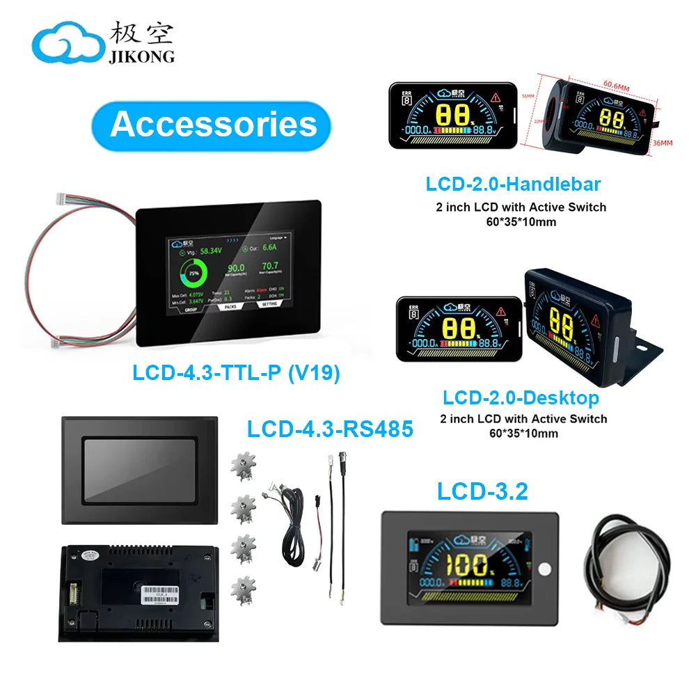 JIKONG 7.0inch Touch Screen Display for PB Series V19 Version JK Accessories LCD--7.0-TTL-P JK BMS V19