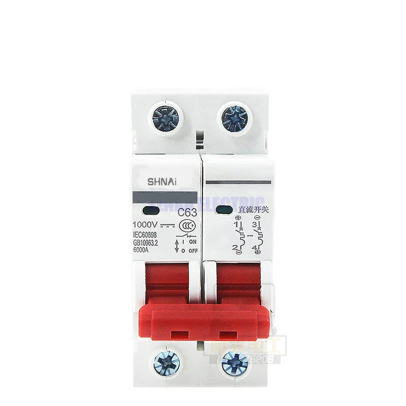 2P DC 1000V Solar Mini Circuit Breaker 6A/10A/16A/20A/25A/32A/40A/50A/63A DC MCB for PV System PRIME RJ SOLAR PH