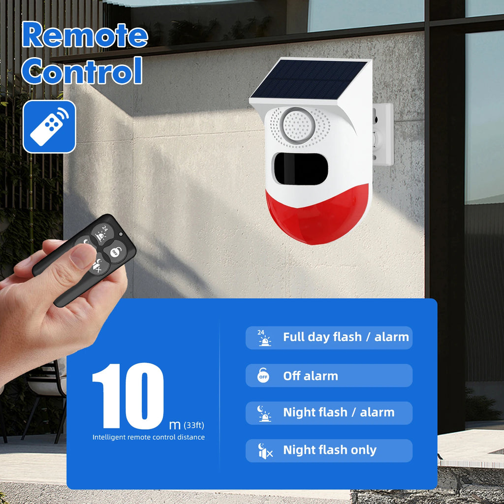 Solar Powered Tuya Wifi Outdoor PIR Motion Sensor Alarm With Sound and Light PRIME RJ SOLAR PH