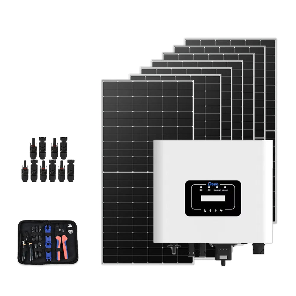 OEM FJ-SS-5kW-30kWh All-in-One Hybrid 15kW 20kW MPPT Solar Panel System 30kWh Lithium Battery Complete Home Grid-Tie Backup CE RoHS TUV IEC SASO UL 10-Year Warranty