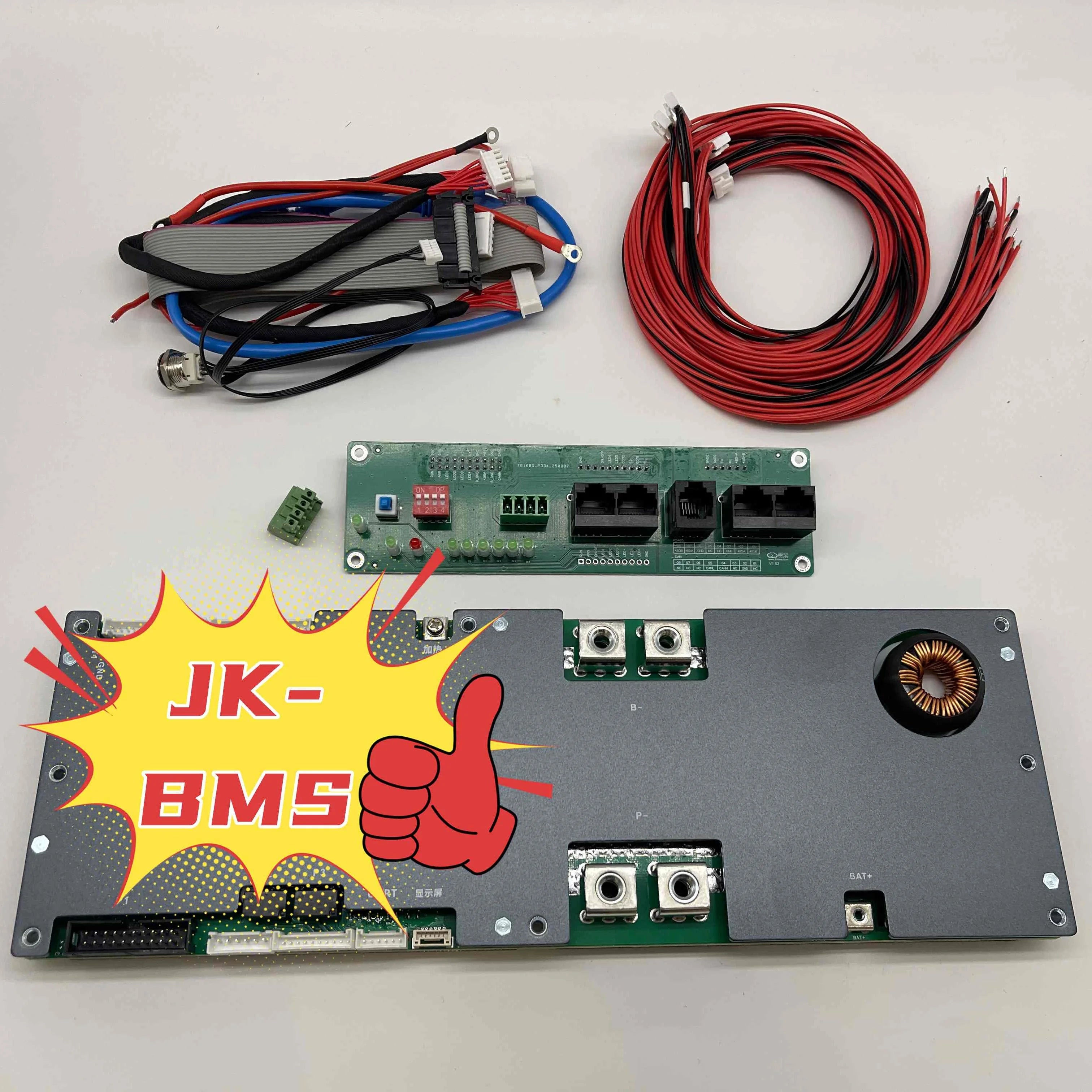 JK-PB1A16S20P JK BMS V19 PCBA Lithium Battery Lifepo4 TPO BMS with 16S 48V 200A Battery Management System