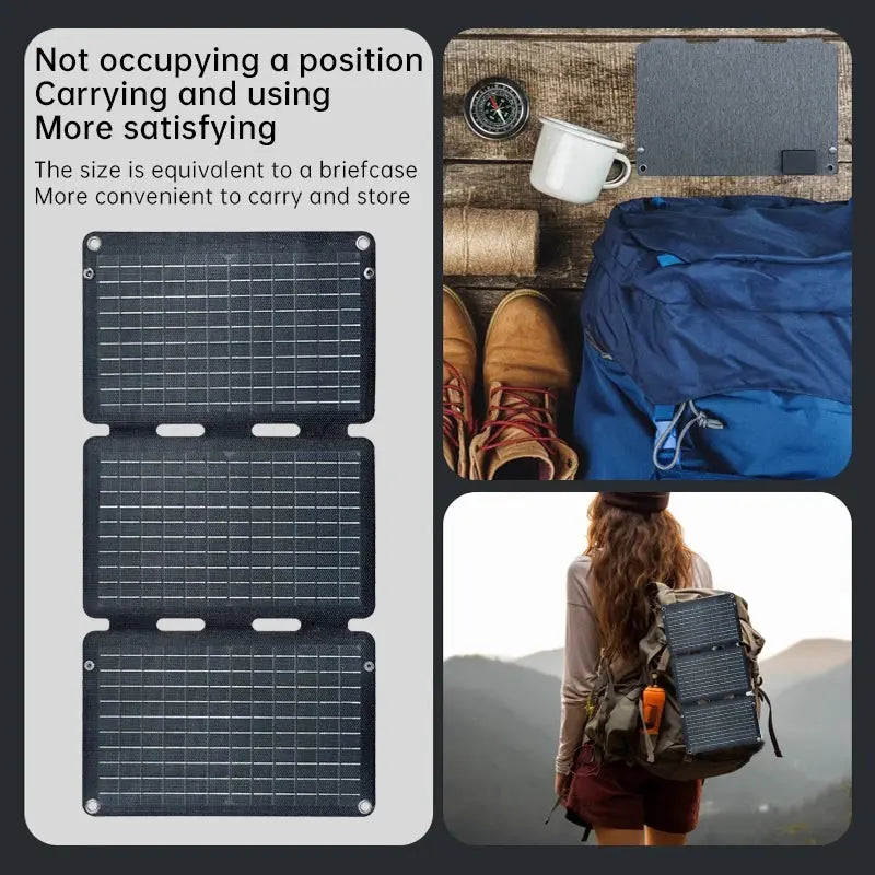 Mono Foldable Solar Panel Charger 30W 60W 100W Folding Solar Module for Mobile Phone/Camping/Outdoor PRIME RJ SOLAR PH
