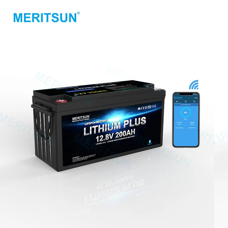 MeritSun 12V Lithium Battery 100ah 200ah 300ah Lifepo4 Solar Energy Battery