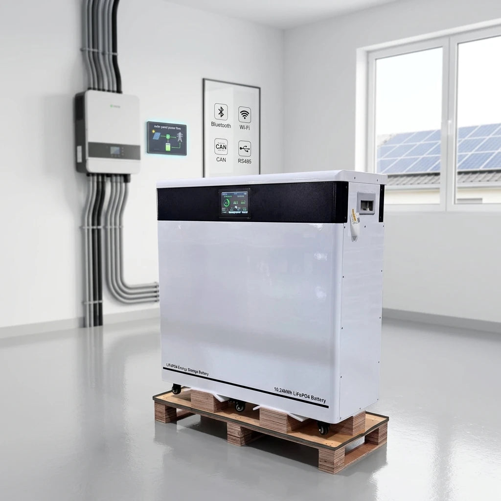 51.2V 800Ah 40kWh LiFePO4 Battery Pack Floor Standing with Wheels Grade a Cells 8000 Cycles for Off Grid Solar System TUV IEC PRIME RJ SOLAR PH