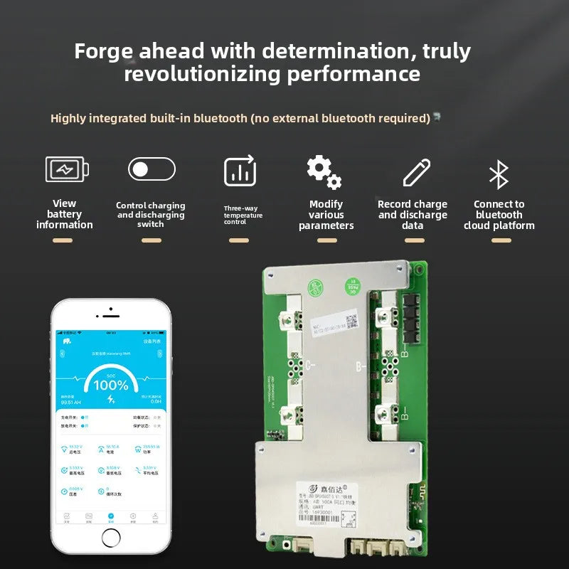 Smart BMS 4S 12V Lithium Battery Starter 100/150A LiFePO4 RV Energy Storage 100% Protection Board 1 oz Copper 1.6mm Thick PCB