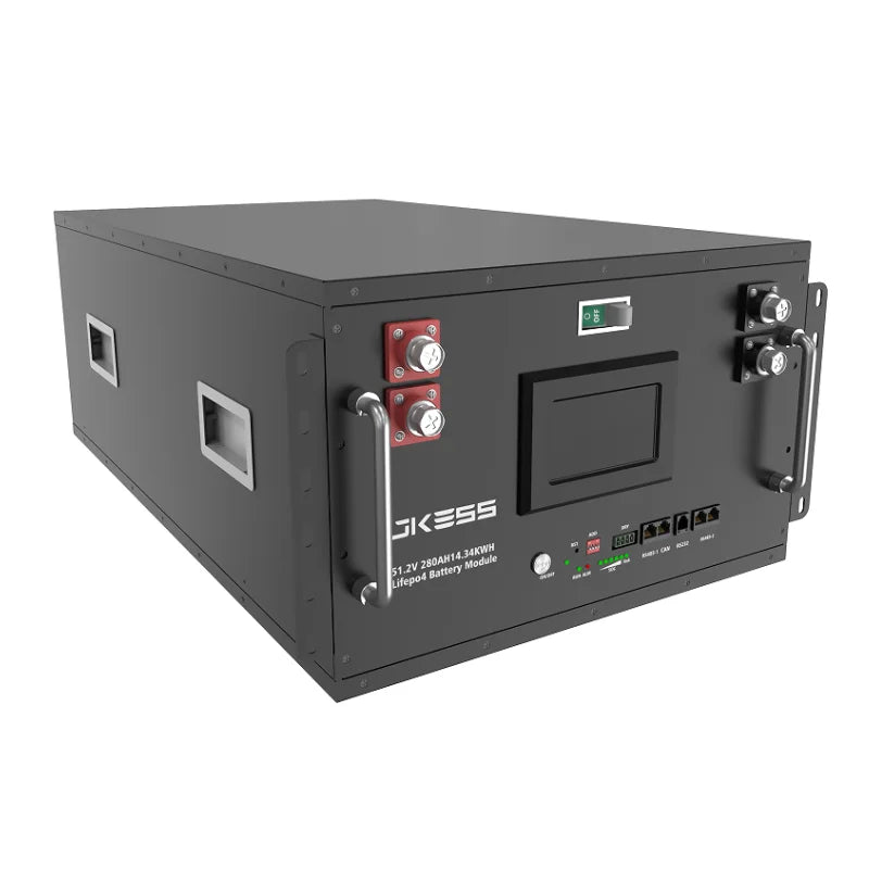 EU Stock JKESS 6U Battery Kits 48V 51.2V 280Ah 15kWh Lifepo4 Battery Box Diy Kit With JK BMS and Screen