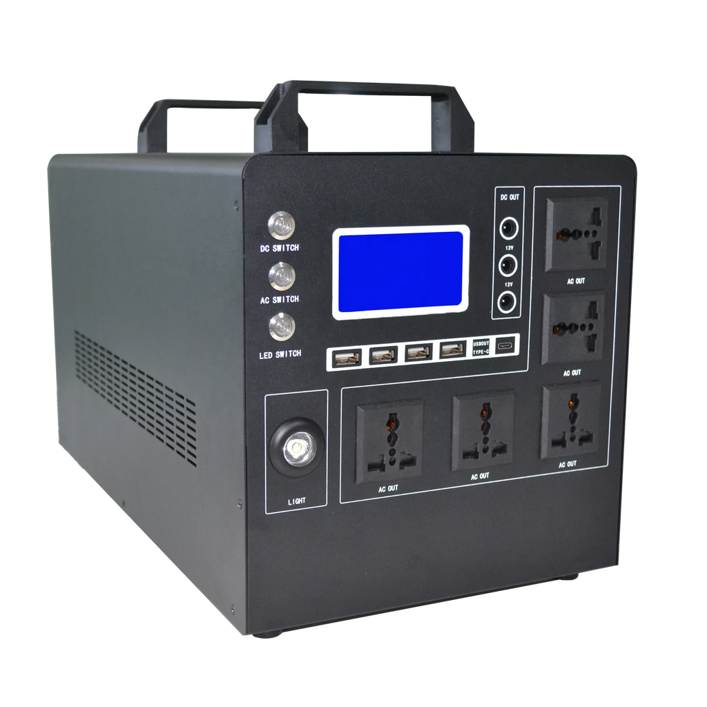 Portable 2000W All-in-One Solar Generator Kit Lithium Battery System for Home Use