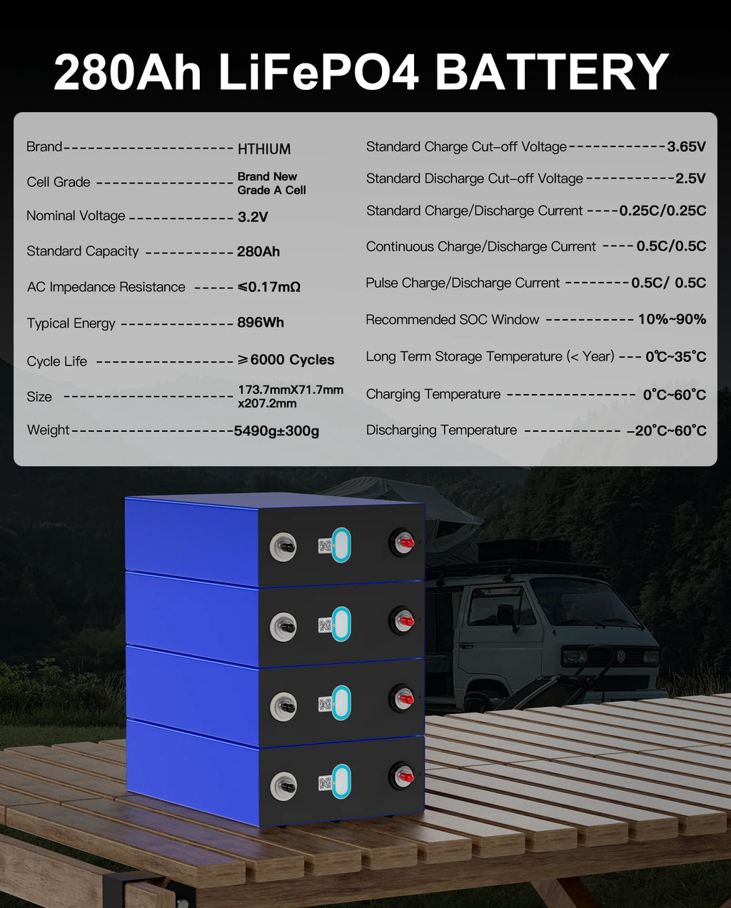 LF280 3.2V 280Ah 314Ah 6000 Cycles Rechargeable Prismatic Lithium Ion Battery LiFePO4 Phosphate with 6000 Cycles 280Ah 314Ah