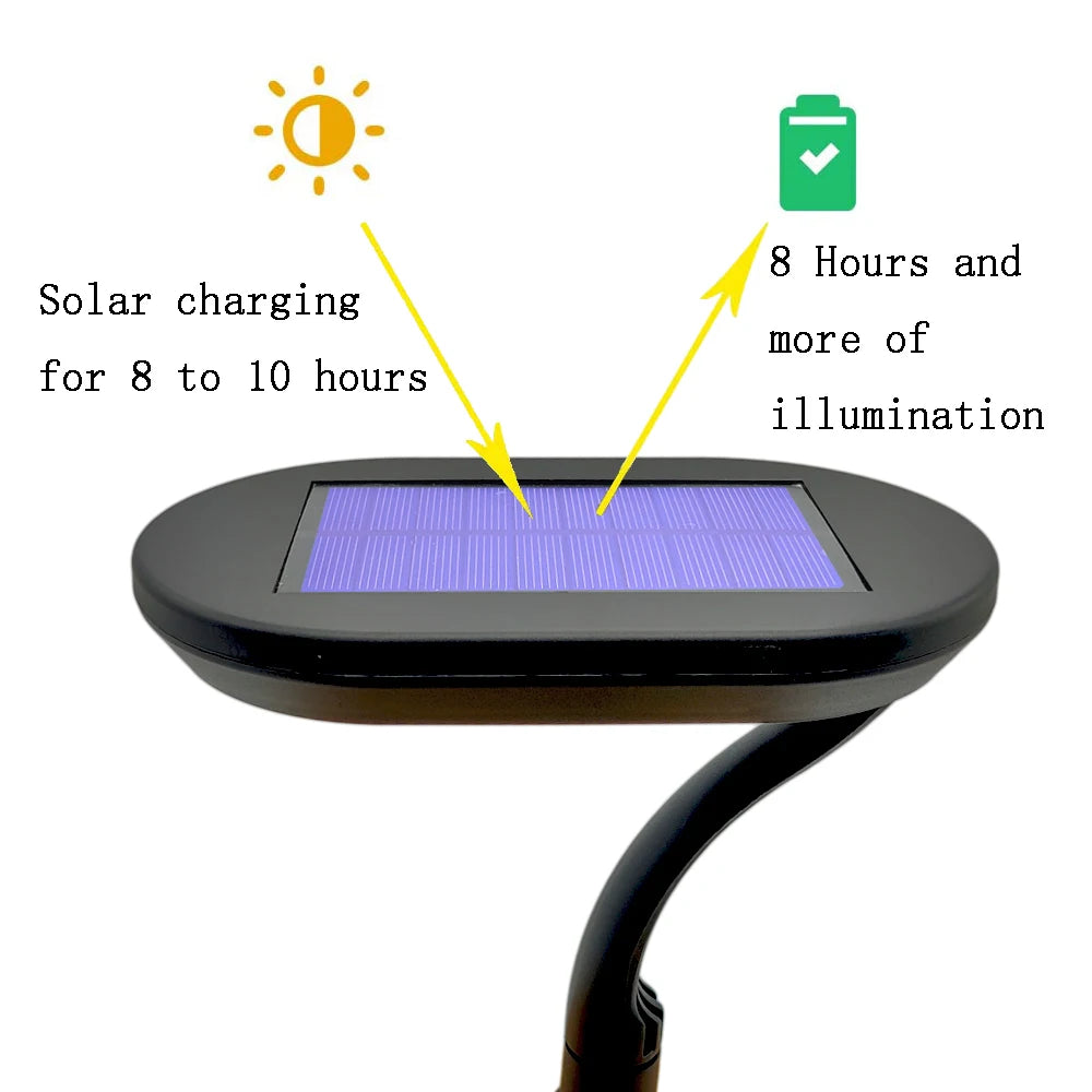 KPSUN 2-Pack LED Solar Garden Lights Outdoor Waterproof Landscape Lighting Pathway Patio Yard Lawn Decoration CE RoHS 1-Year Warranty