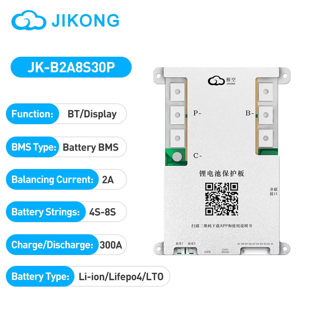 JKBMS JK-B2A8S30P JIKONG Active Balance BMS for Lifepo4 Battery 4S 8S RS485 CAN BT Ubuntu 20.04 64GB RAM