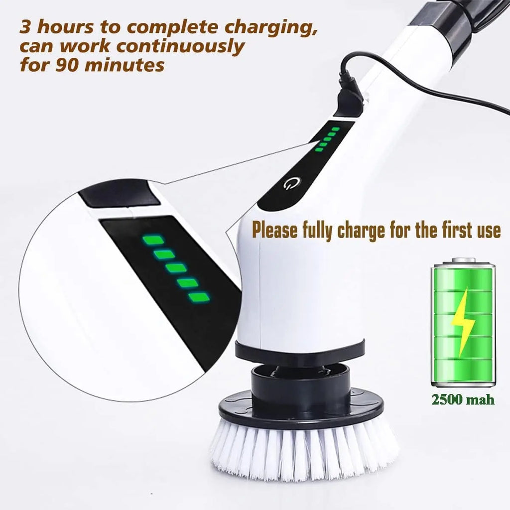 Household Cordless Spin Scrubber Kitchen Gadgets Hair Brushes Bathroom Broom Toilet Mops Electric Multipurpose Cleaning Brush PRIME RJ SOLAR PH