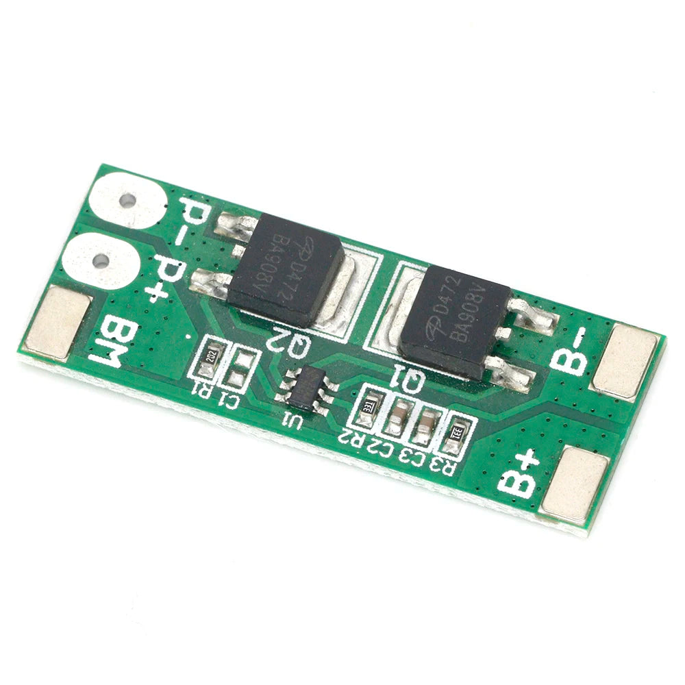 BMS 2S 6.4V 10A Lifepo4 Battery Protection Board Charging PCB PCM LED Light Short Circuit Delay Self Recovery for Power