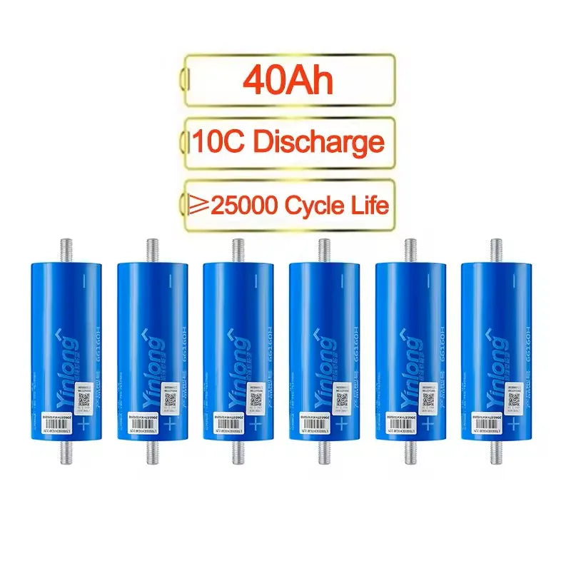YINGLONG 2.3V 40AH 66160 Lithium Titanate Battery LTO Optimized for UPS Power Tools High Performance Lithium Ion Pack