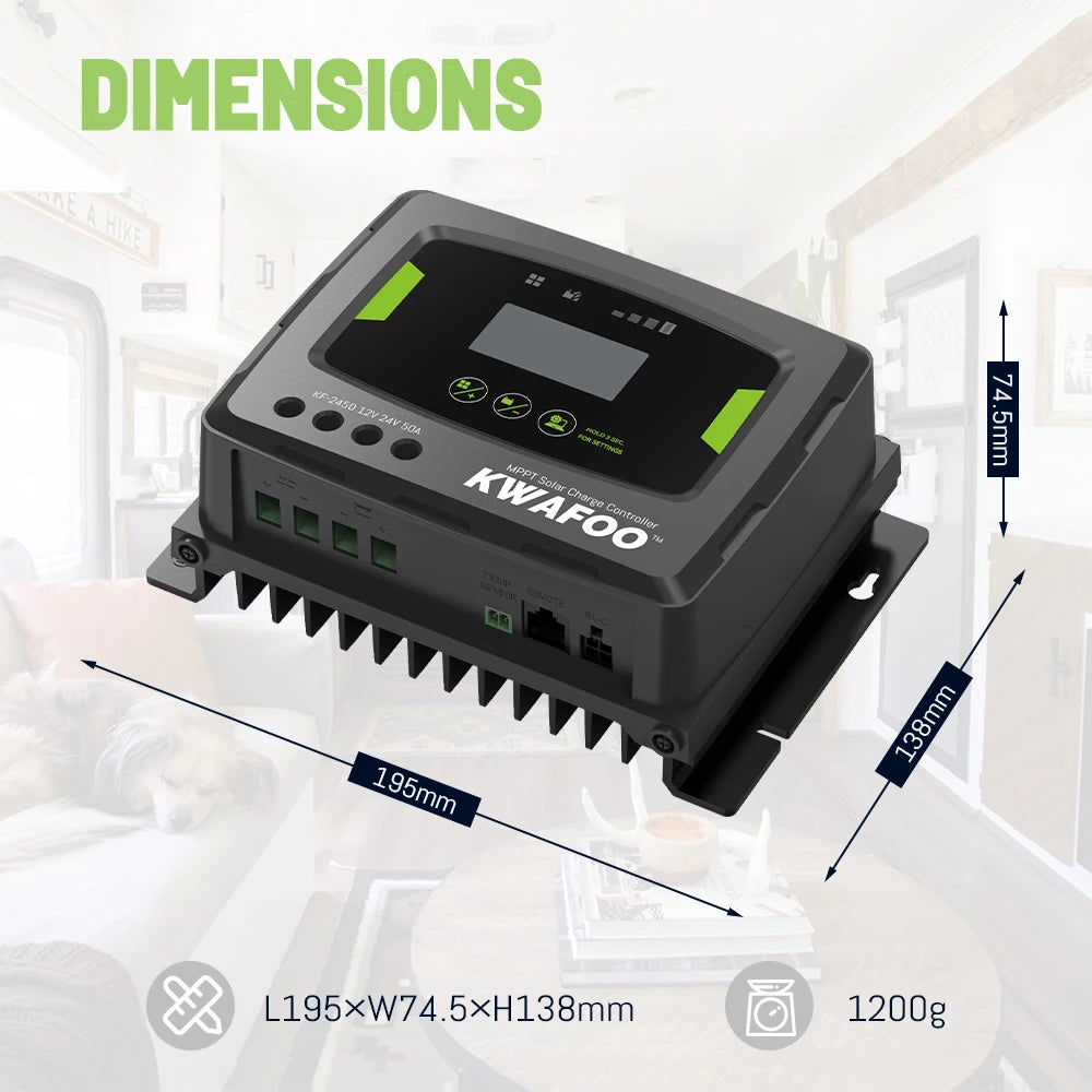 Free Shipping Smart 50A MPPT Waterproof Solar Panel Charge Regulator Hybrid Inverter with Remote APP Control Circuit Controller PRIME RJ SOLAR PH