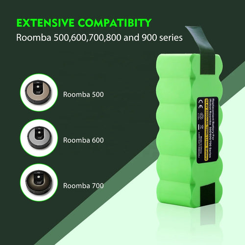 14.4v 6000mAh Lithium Replacement IRobot Battery for IRobot Roomba 500/600/700/800 Full Series Sweeper Vaccum Cleaner