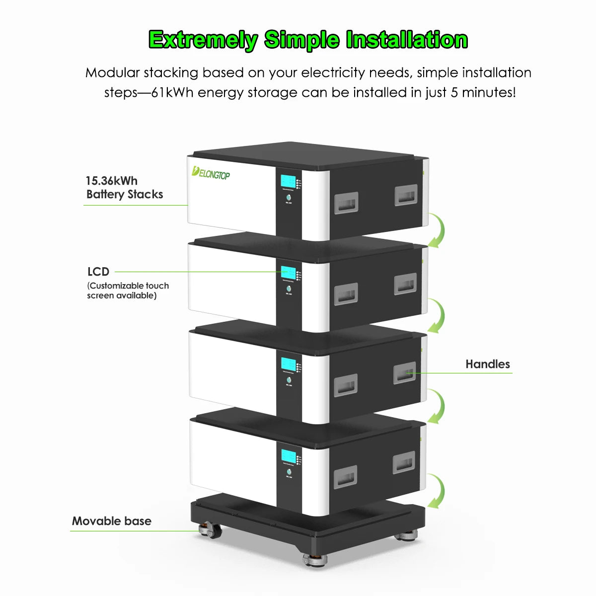 DDP EU BYD All in One Solar 12Kw Inverter and Lithium Battery System 15Kwh 20kwh 30Kwh 50Kwh 60Kwh 51.2V Battery Energy Storage PRIME RJ SOLAR PH