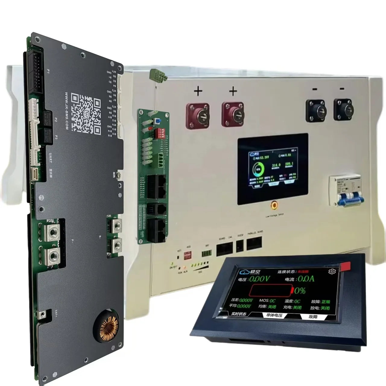 Jikong Smart JK-PB2A16S20P V19 with 4.3 Touch Screen 100A 150A 200A 300A JK BMS 16s 200a Bms 48v Lifepo4 Active Balancer Pace