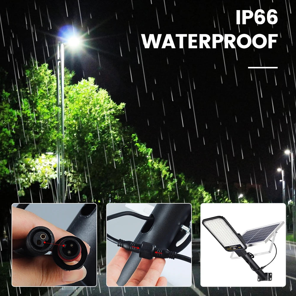 DINGDIAN LED 2294 Solar Street Light Motion Sensor Remote Control IP66 Waterproof Outdoor Pole 2-Year Warranty