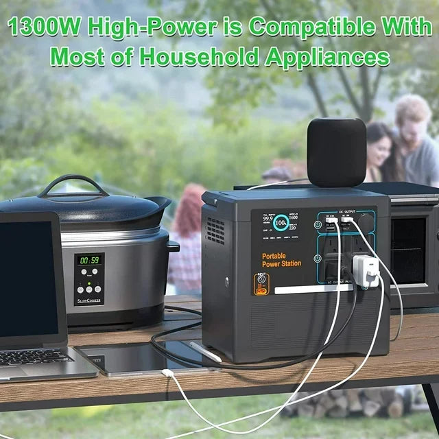 Seetek USA Warehouse 1300W Travel Power Banks Power Station Charger Solar Generator Portable Power Station