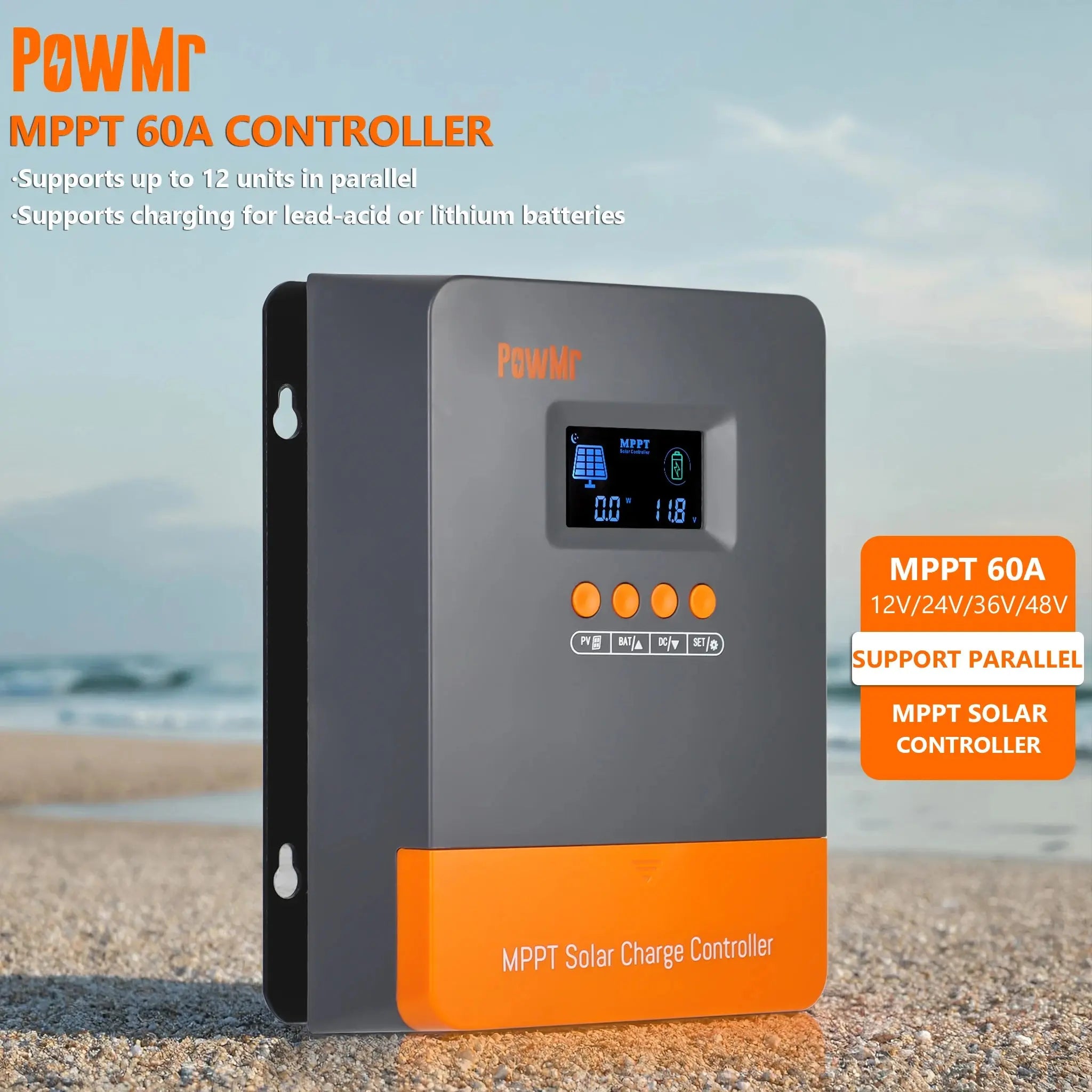 PowMr 60A MPPT Solar Charge Controller PRIME RJ SOLAR PH