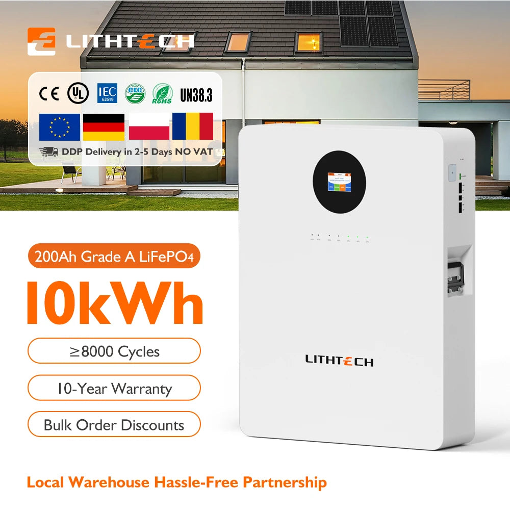 LITHTECH - Battery Storage System 10kWh All in One Ess Inverter and Lithium Battery