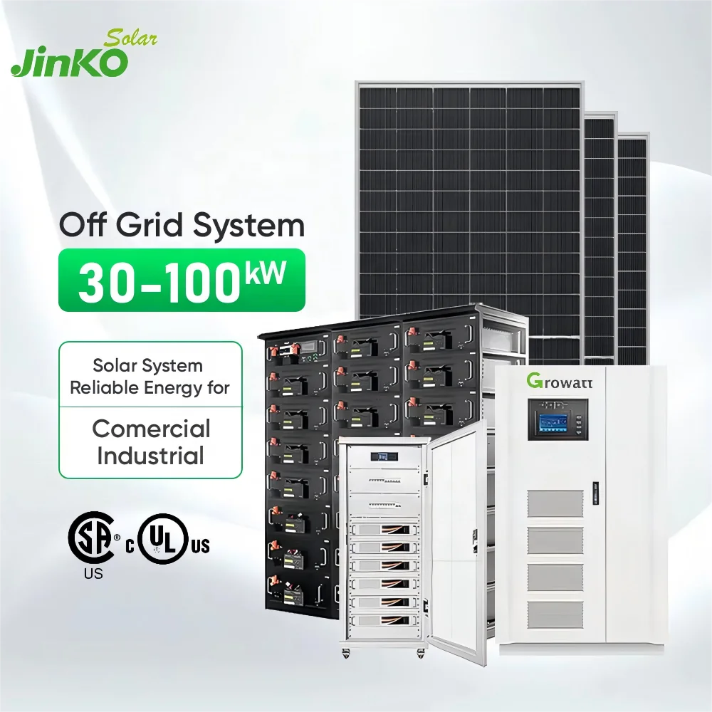 Jinko Solar Panels Complete Photovoltaic System Solar Kits 30Kw 40Kw 50Kw Roof Mounting Hybrid Solar Energy Storage System PRIME RJ SOLAR PH