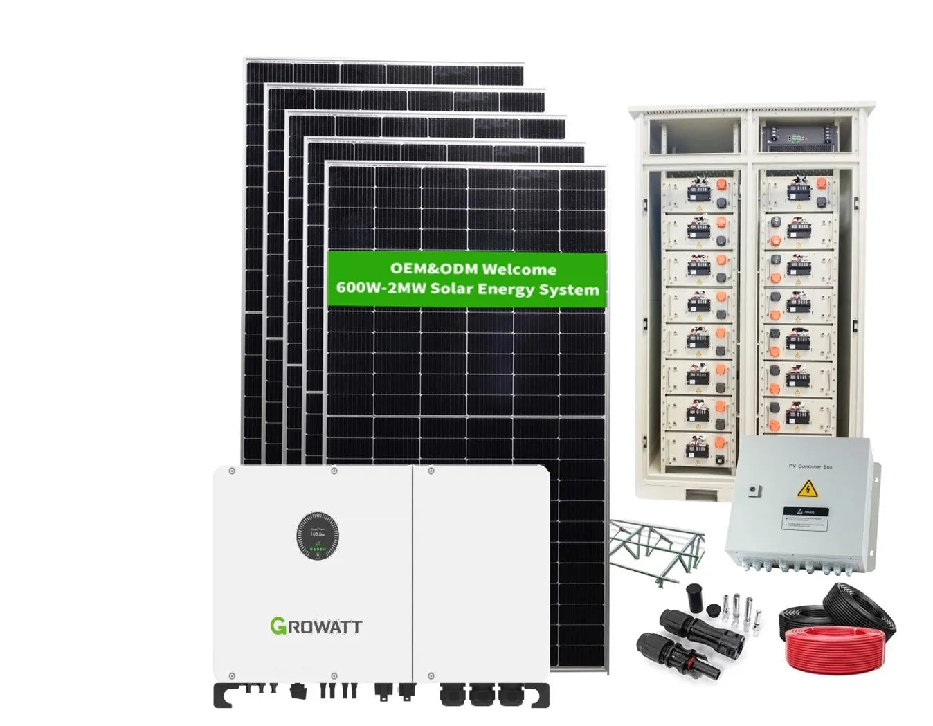Photovoltaic 50KW Hybrid Solar System Off Grid Solar Package Energy Deye 50KW 3 Phase Inverter for Agricultural