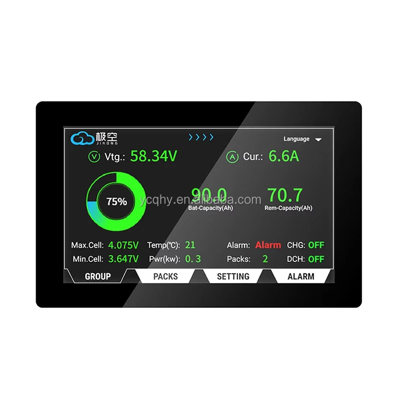 JIKONG 7.0 Inch Touch Screen LCD Display LCD-7.0-TTL-P for JK Smart BMS PB Series V19 Active Balancer Battery Accessories