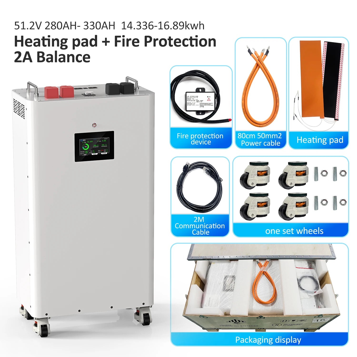 PL Stock Powerwall 16kwh Batteries 51.2v 314Ah Vertical Home 48v JK V19 BMS Lithium Solar Energy Storage Lifepo4 Battery
