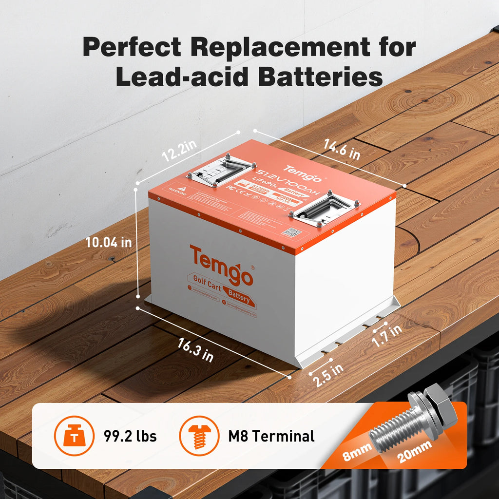 TEMGO Lifepo4 Golf Car Battery Lithium Battery 100ah 48v 72v 36v for Electric Vehicle PRIME RJ SOLAR PH