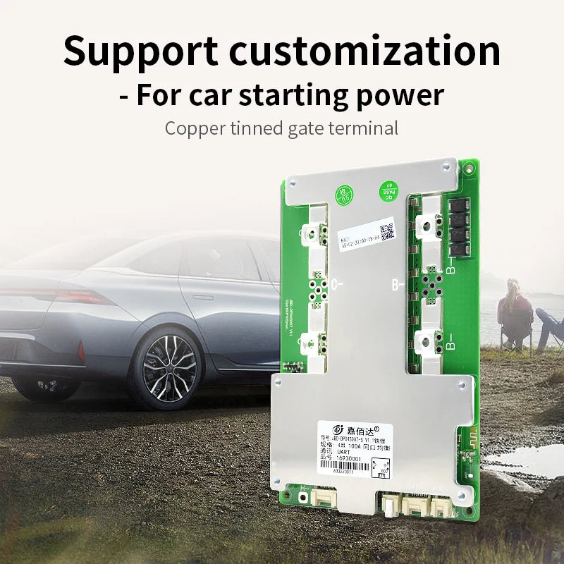 JBD Smart BMS 3S 4S 12V Lifepo4 100A 120A 150A 200A Lithium Battery BMS with Heating Function